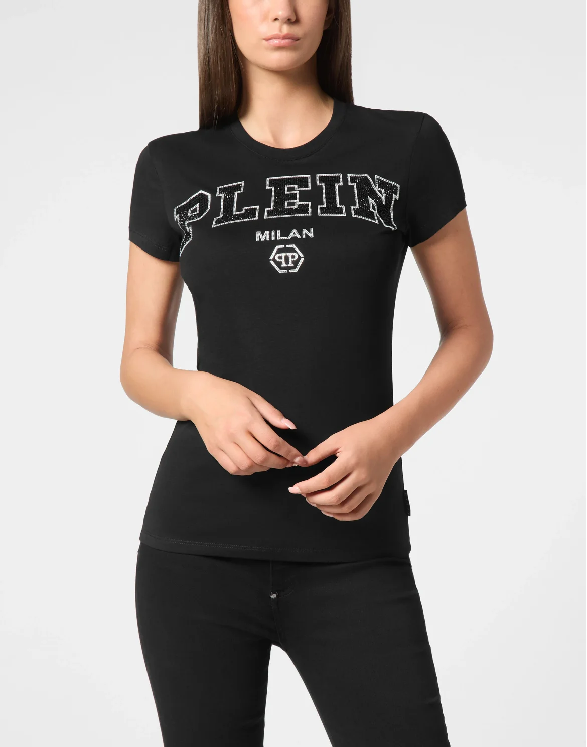 T-Shirt Sexy Pure Strass, цвет: Черный