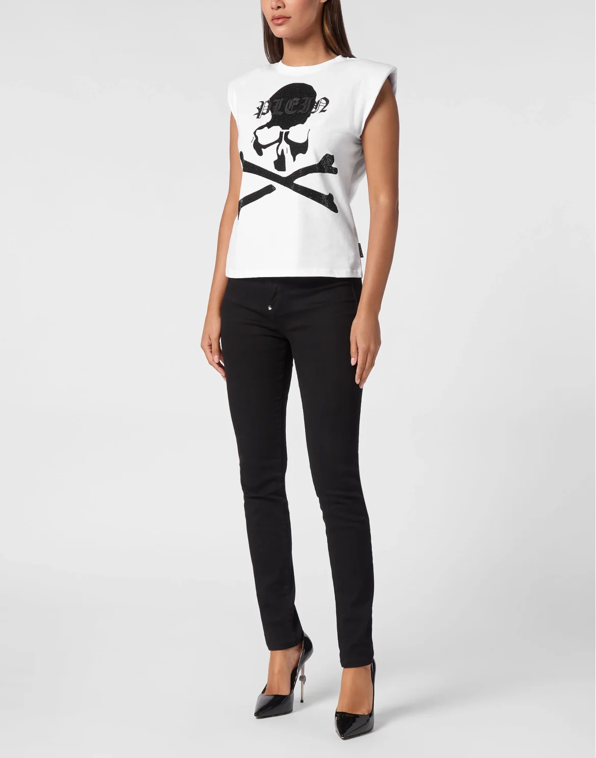 Tank Top Strass Skull&Bones, цвет: Белый