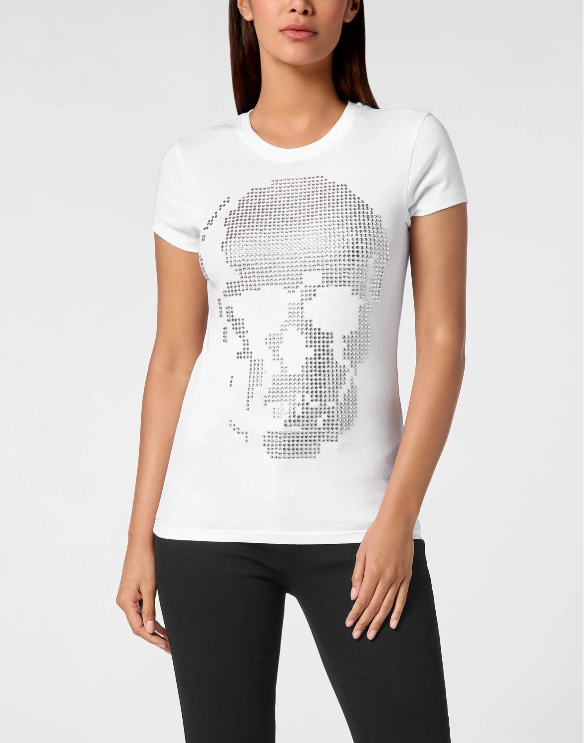 T-Shirt Sexy Pure Skull strass, цвет: Белый