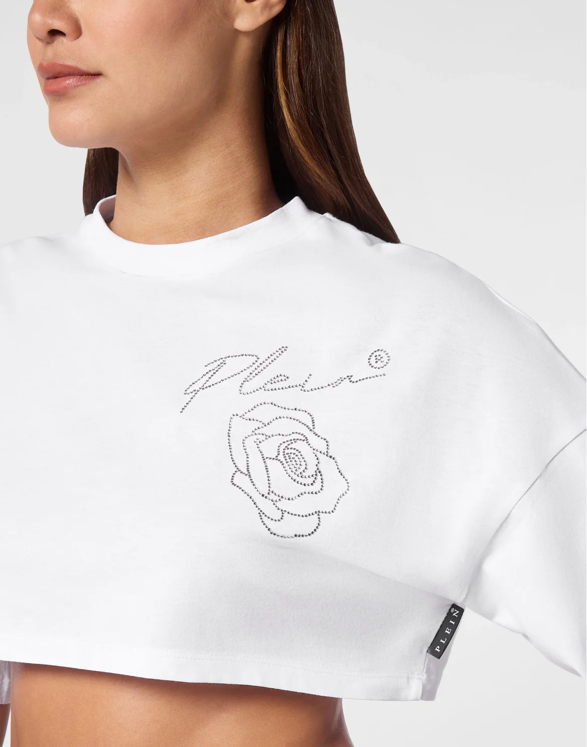 Roses Cropped Top, цвет: Белый