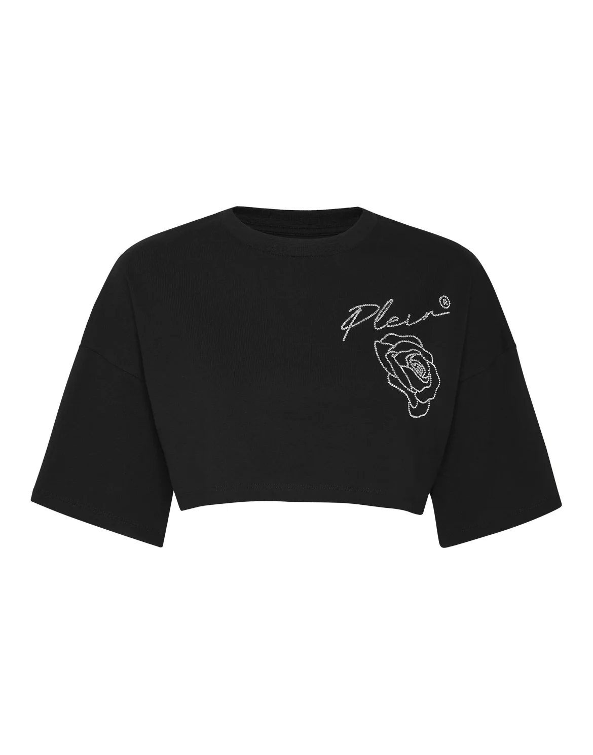 Roses Cropped Top, цвет: Черный