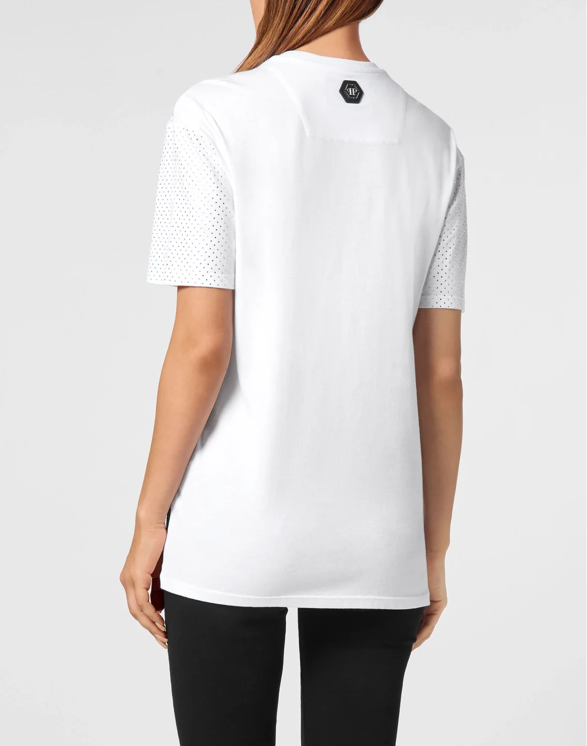 T-Shirt Man Fit Skull strass, цвет: Белый