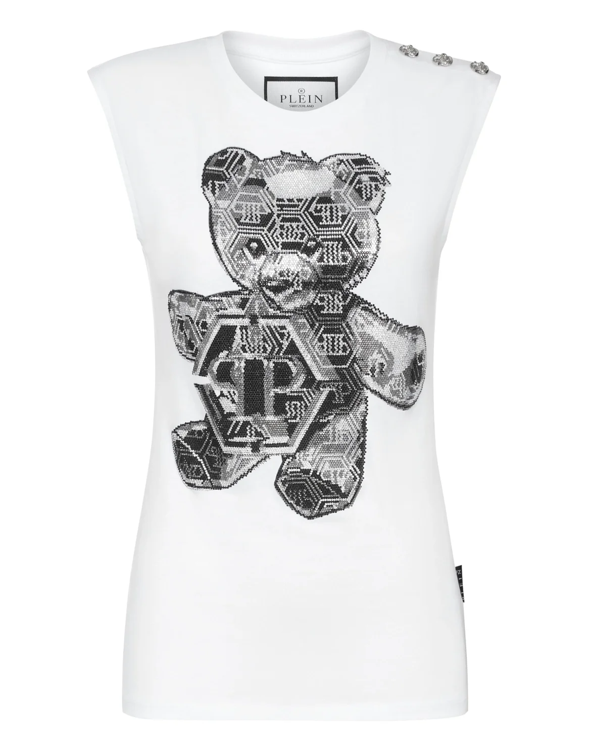 Tank Top Strass Teddy Bear, цвет: Белый