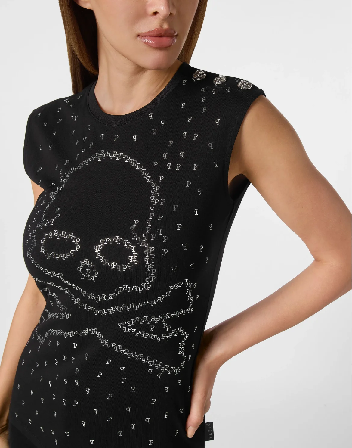 Tank Top Strass Skull&Bones, цвет: Черный