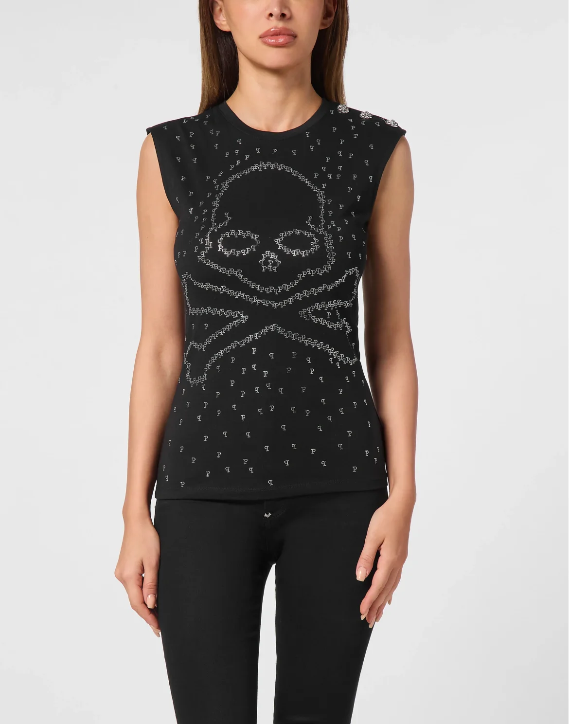 Tank Top Strass Skull&Bones, цвет: Черный