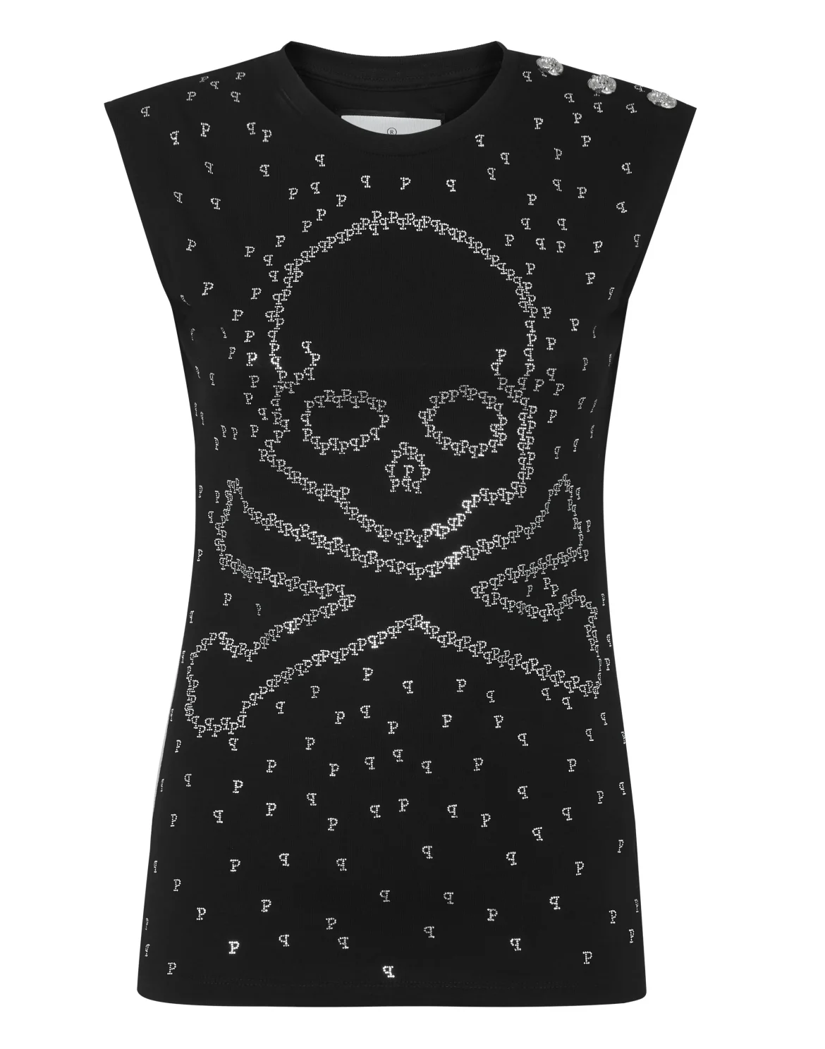 Tank Top Strass Skull&Bones, цвет: Черный