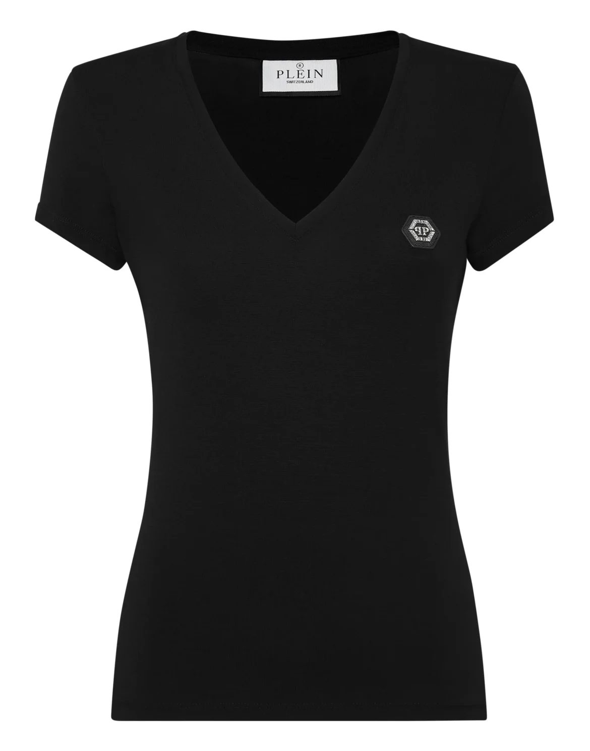Modal T-shirt V-Neck SS, цвет: Черный