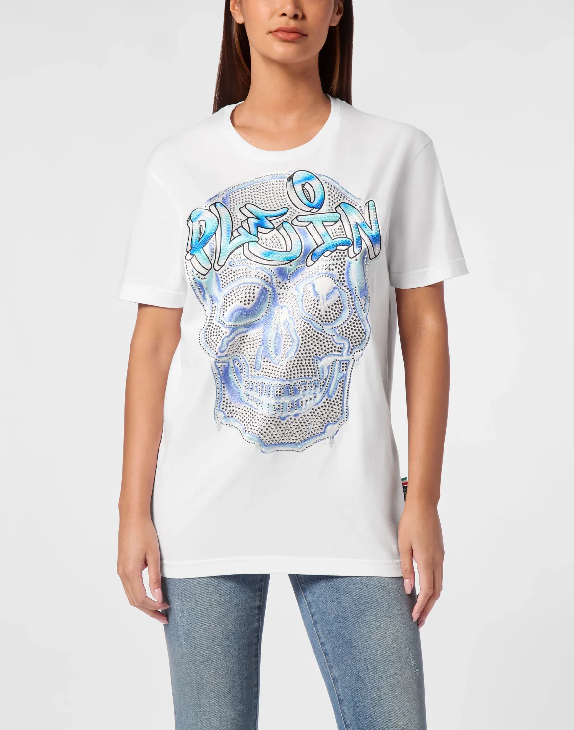 T-Shirt Man Fit Skull, цвет: Белый