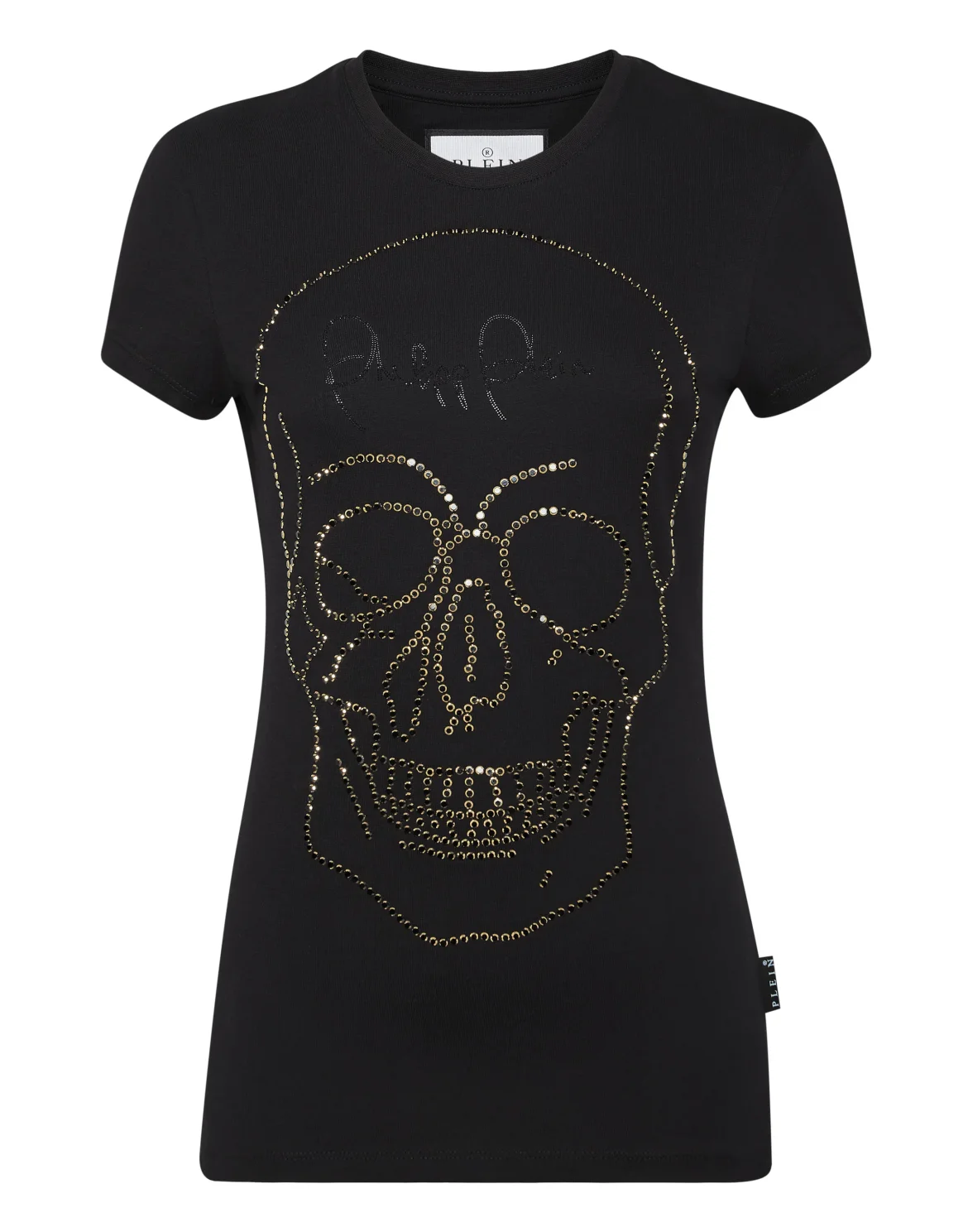 T-shirt Round Neck SS Skull strass, цвет: Черный