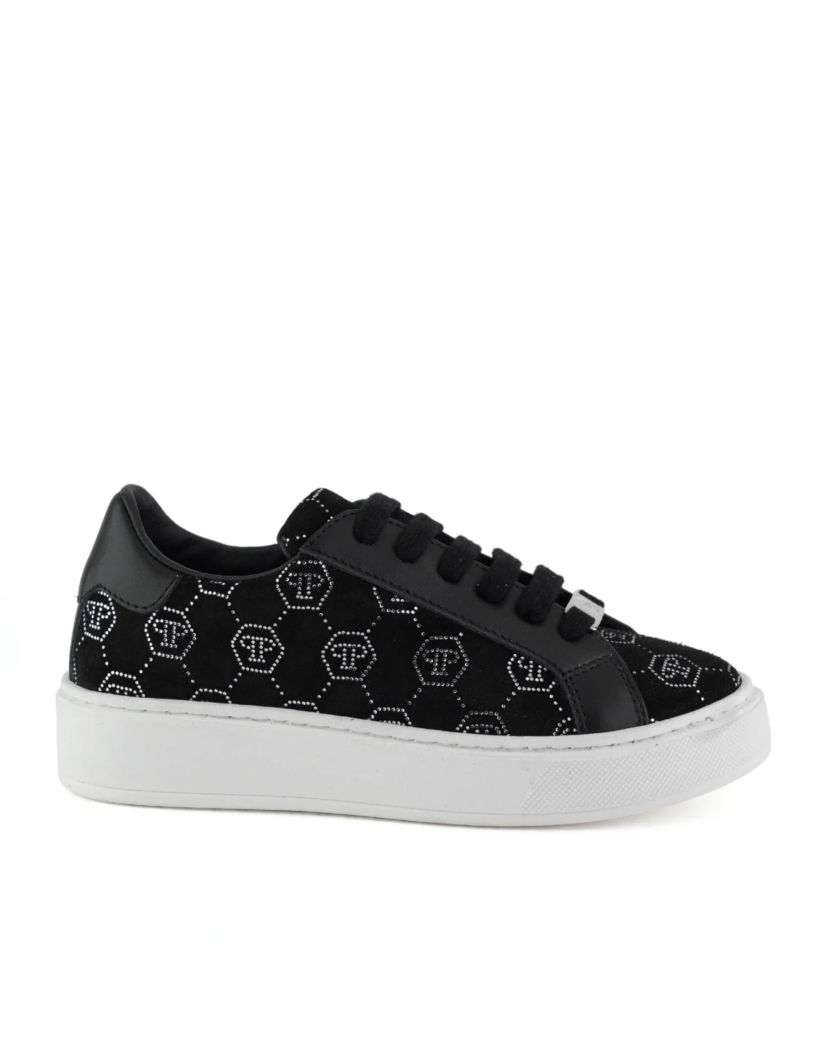 Suede Lo-Top Sneakers Monogram Strass, цвет: Черный