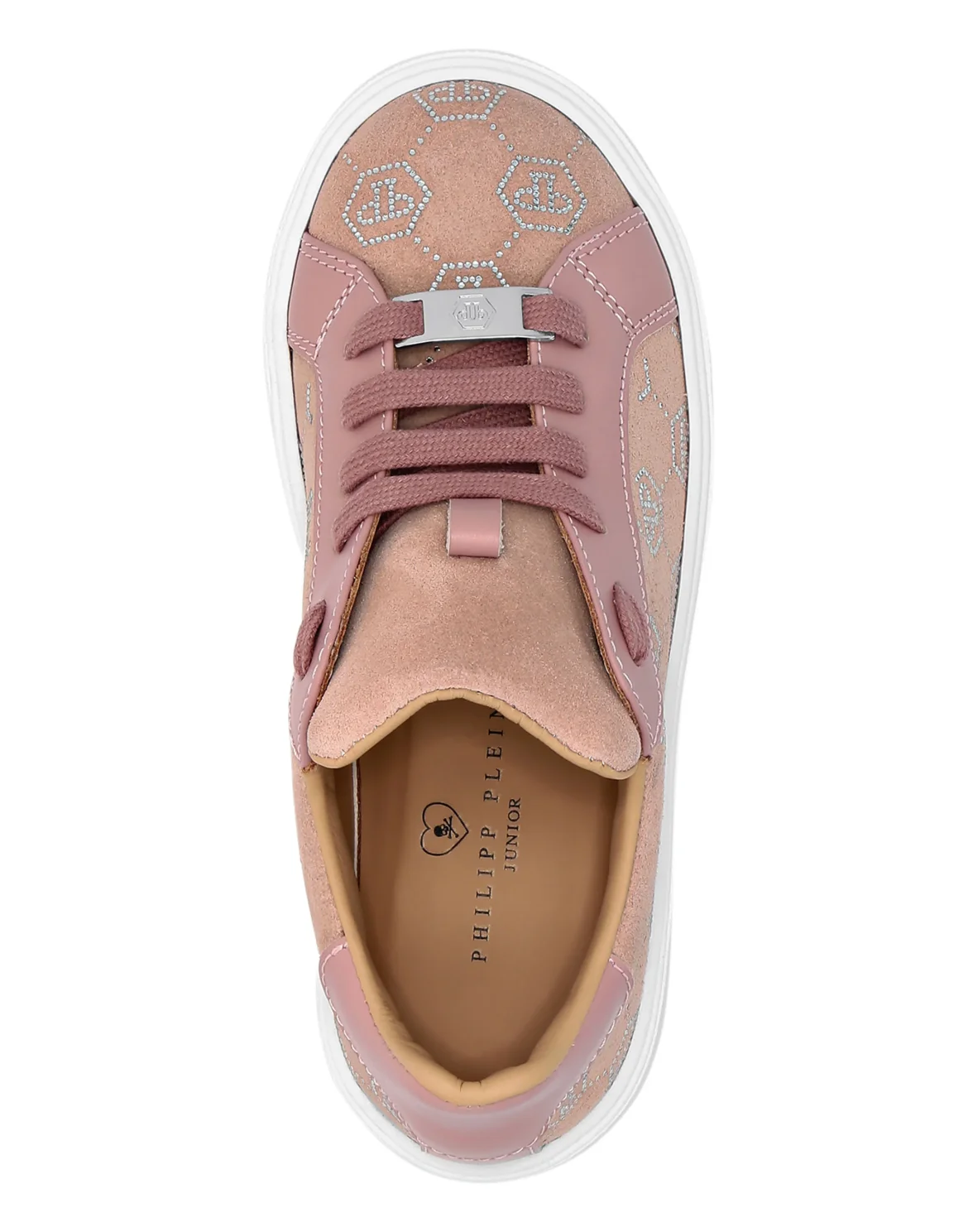 Suede Lo-Top Sneakers Monogram Strass, цвет: Розовый
