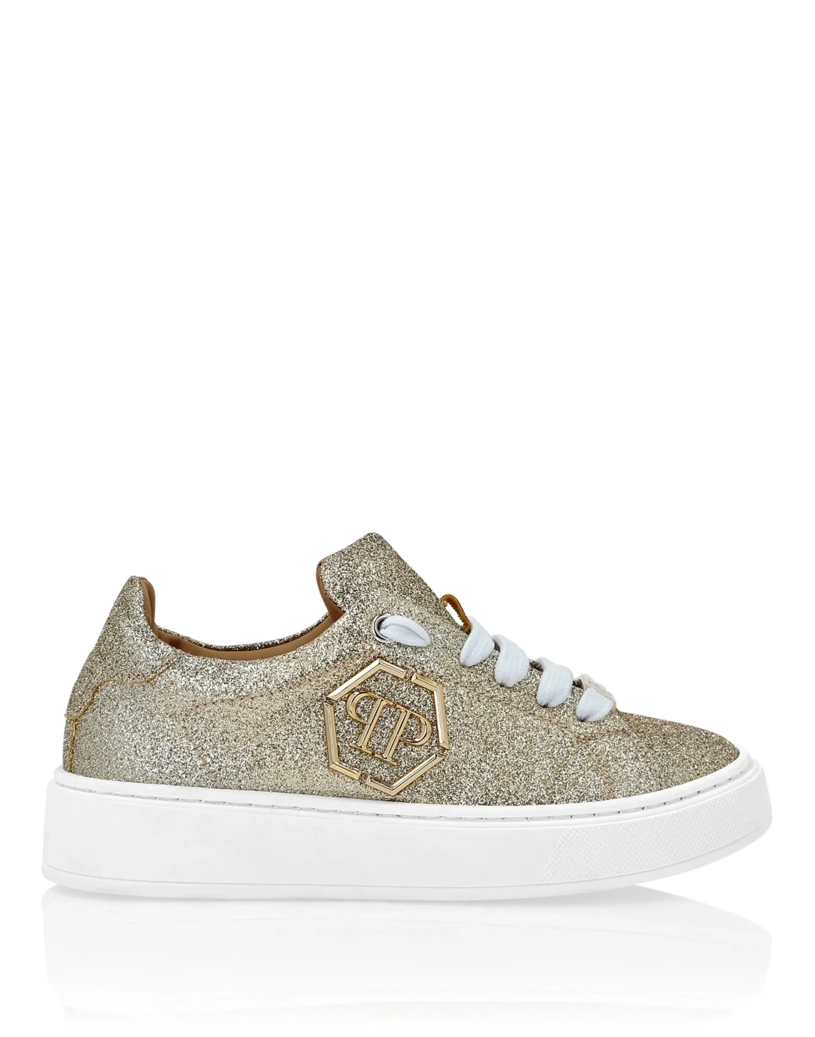 Glitter Lo-Top Sneakers Hexagon, цвет: Золотой