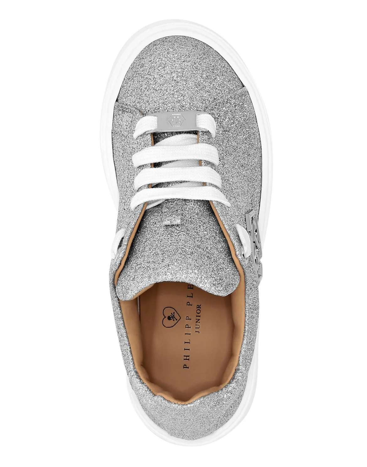 Glitter Lo-Top Sneakers Hexagon, цвет: Серебристый