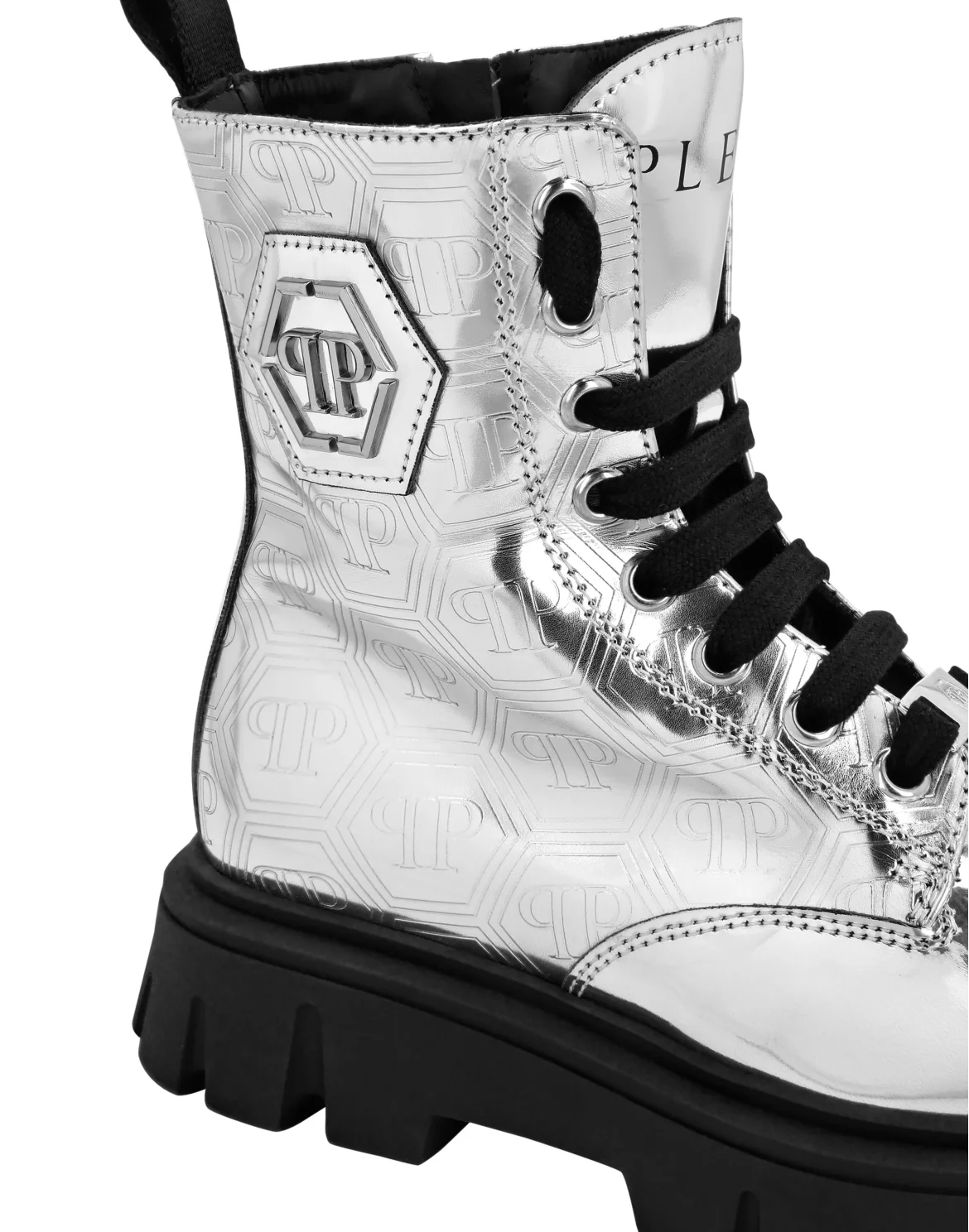 Mid Boots Hexagon Monogram, цвет: Серебристый