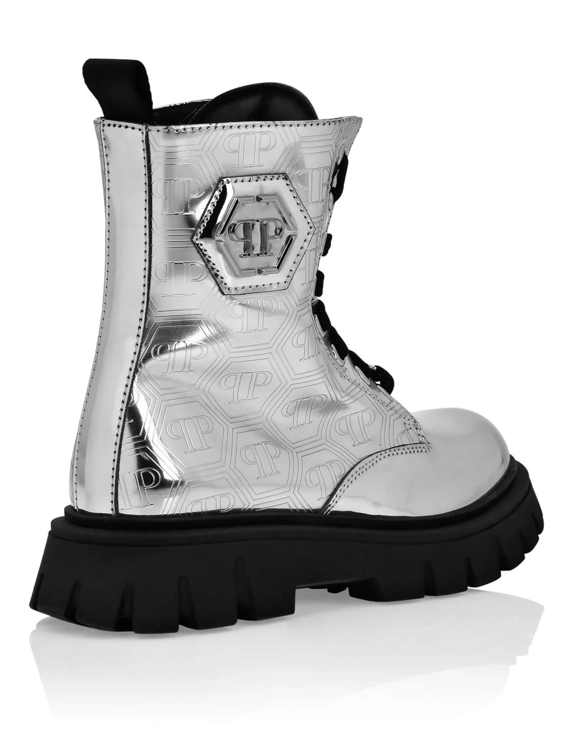 Mid Boots Hexagon Monogram, цвет: Серебристый