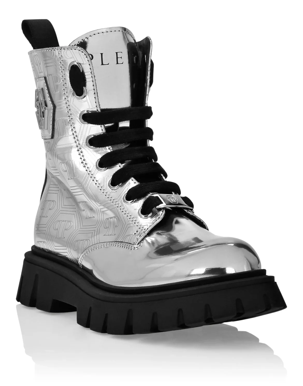 Mid Boots Hexagon Monogram, цвет: Серебристый
