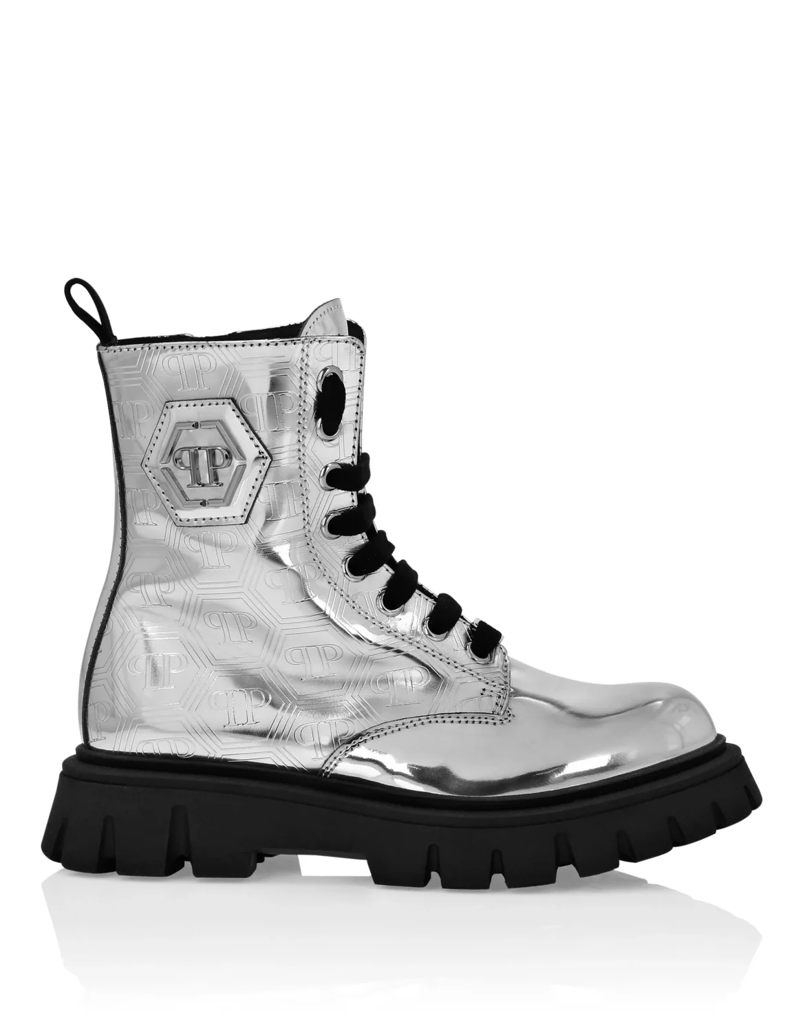 Mid Boots Hexagon Monogram, цвет: Серебристый