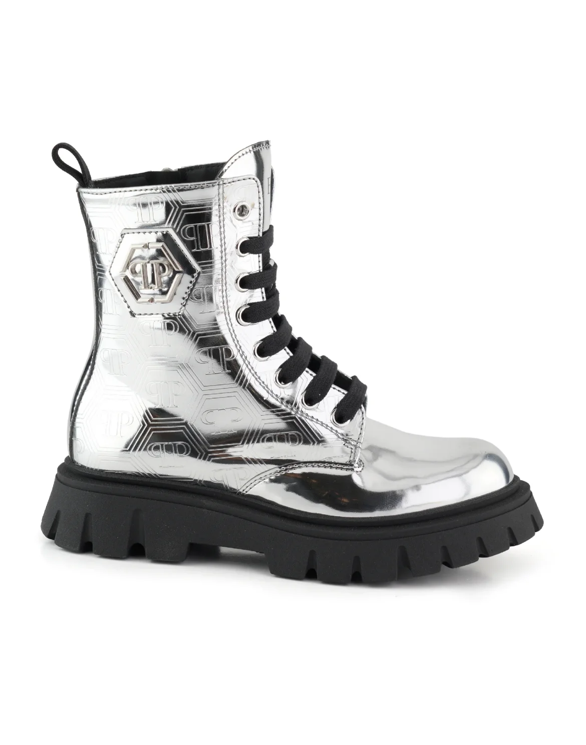 Mid Boots Hexagon Monogram, цвет: Серебристый