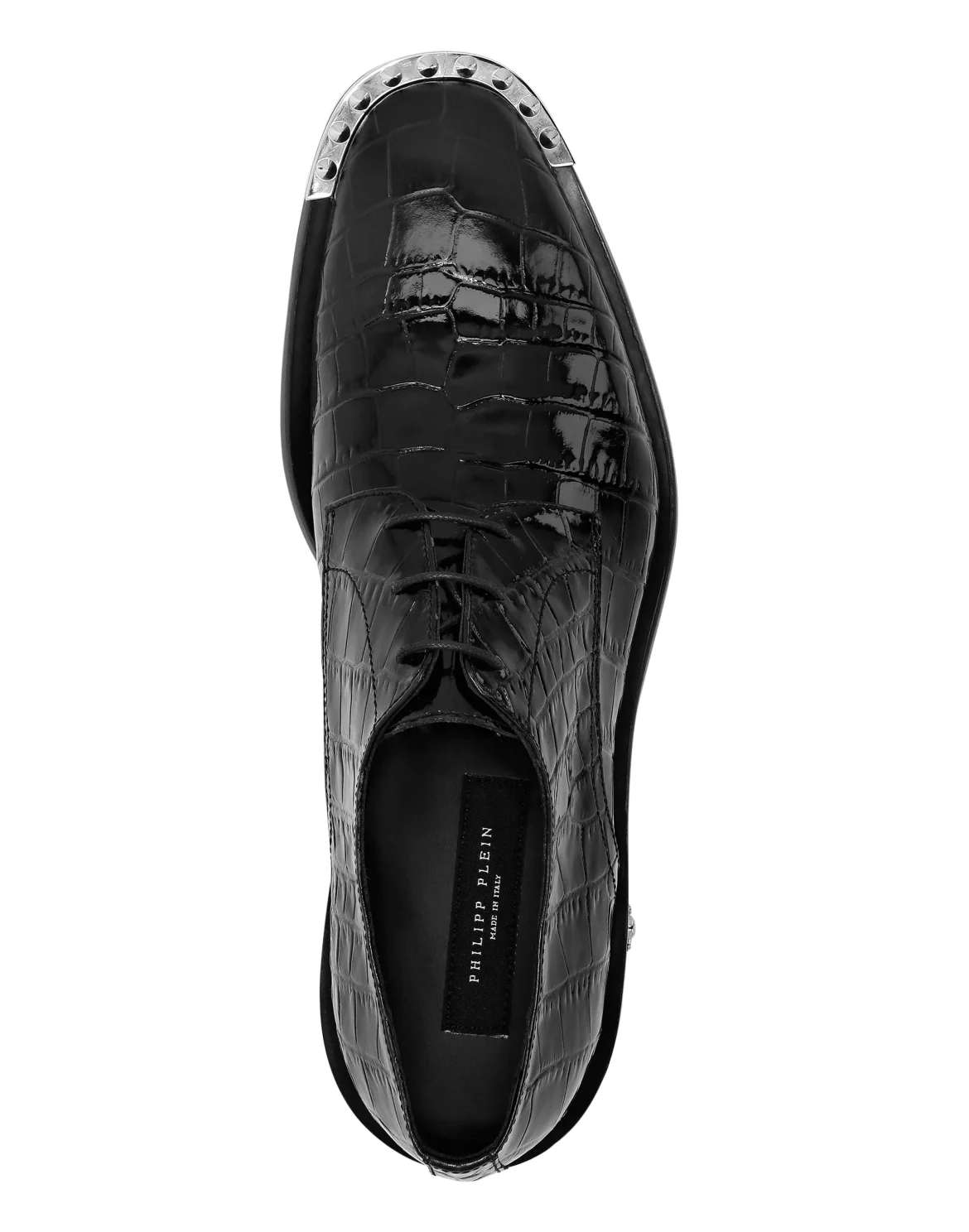Croco Lace Up Shoes Skull&Bones, цвет: Черный