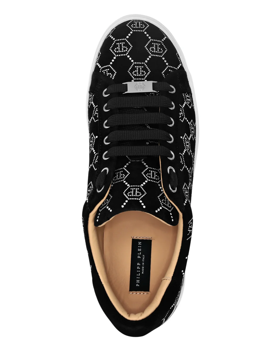 Nappa Leather Lo-Top Sneakers Strass Monogram, цвет: Черный