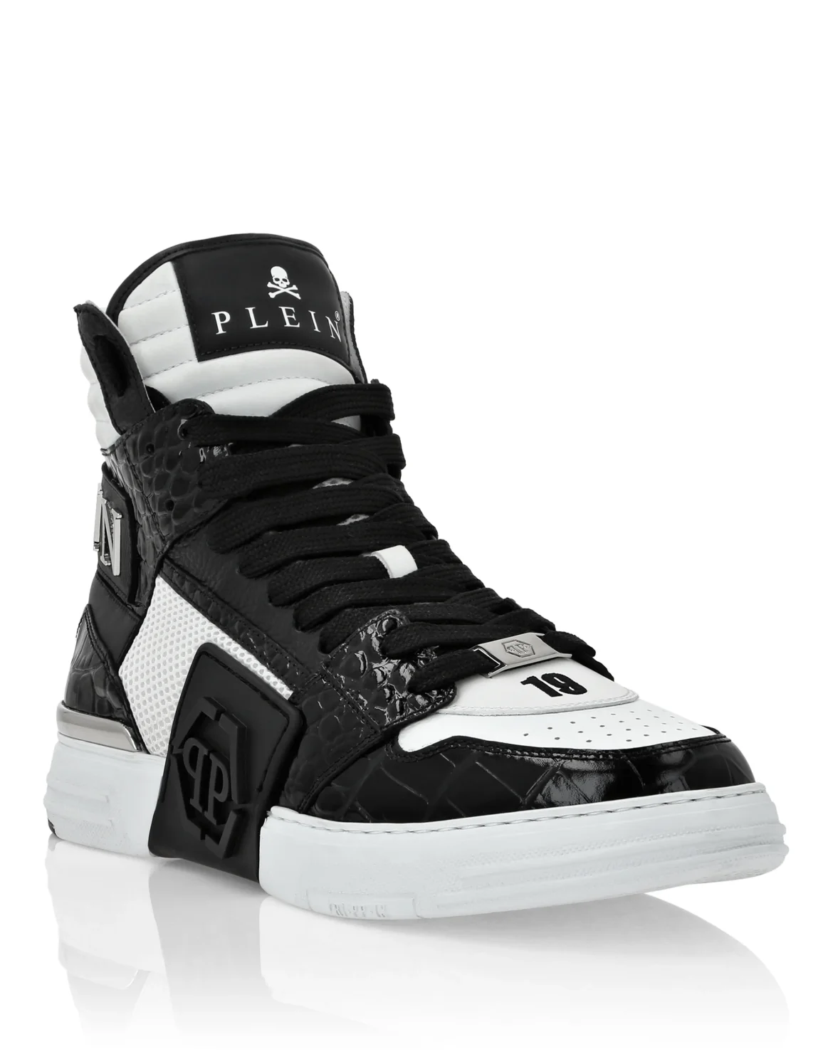 Hi-Top Crocco Printed Sneakers Phantom Kick$, цвет: Белый