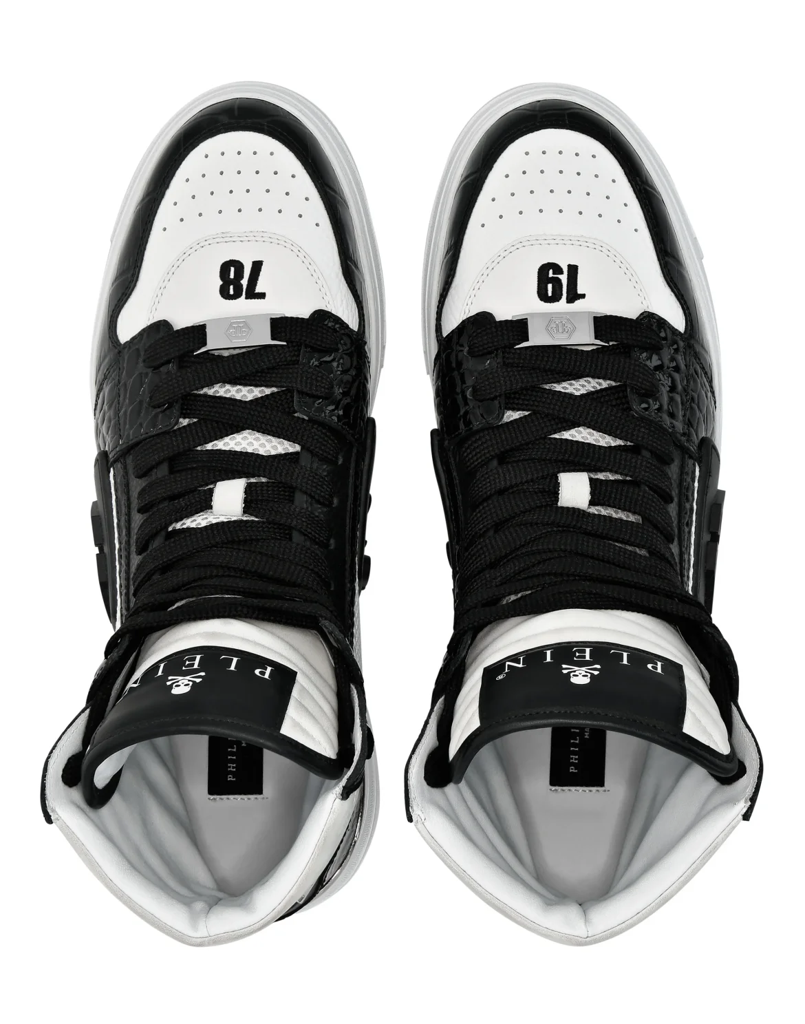 Hi-Top Crocco Printed Sneakers Phantom Kick$, цвет: Белый
