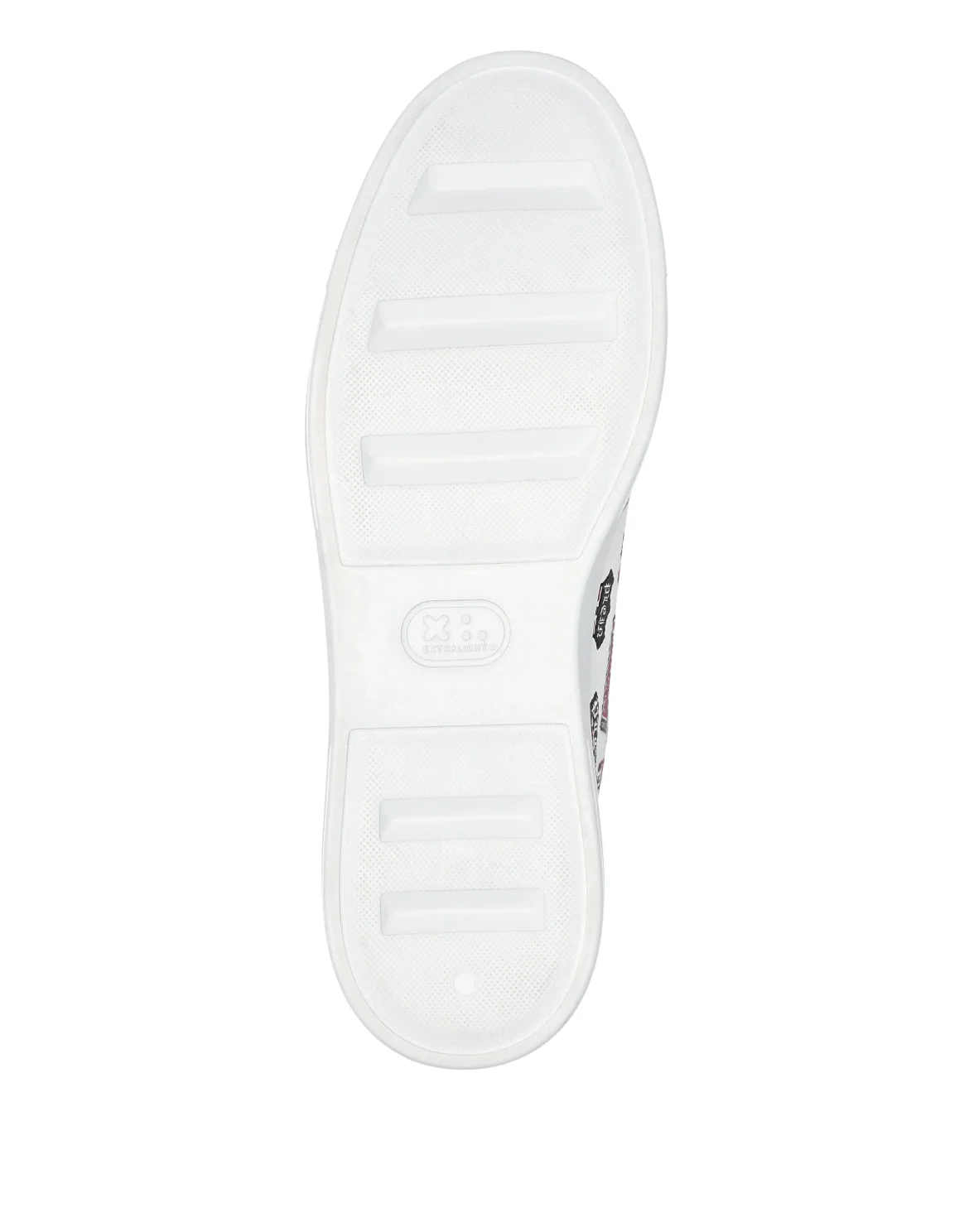 Deer Printed Leather Lo-Top Sneakers Patches, цвет: Белый