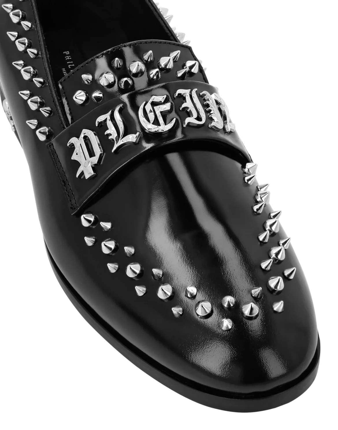 Calf Leather Moccasin Studs, цвет: Черный
