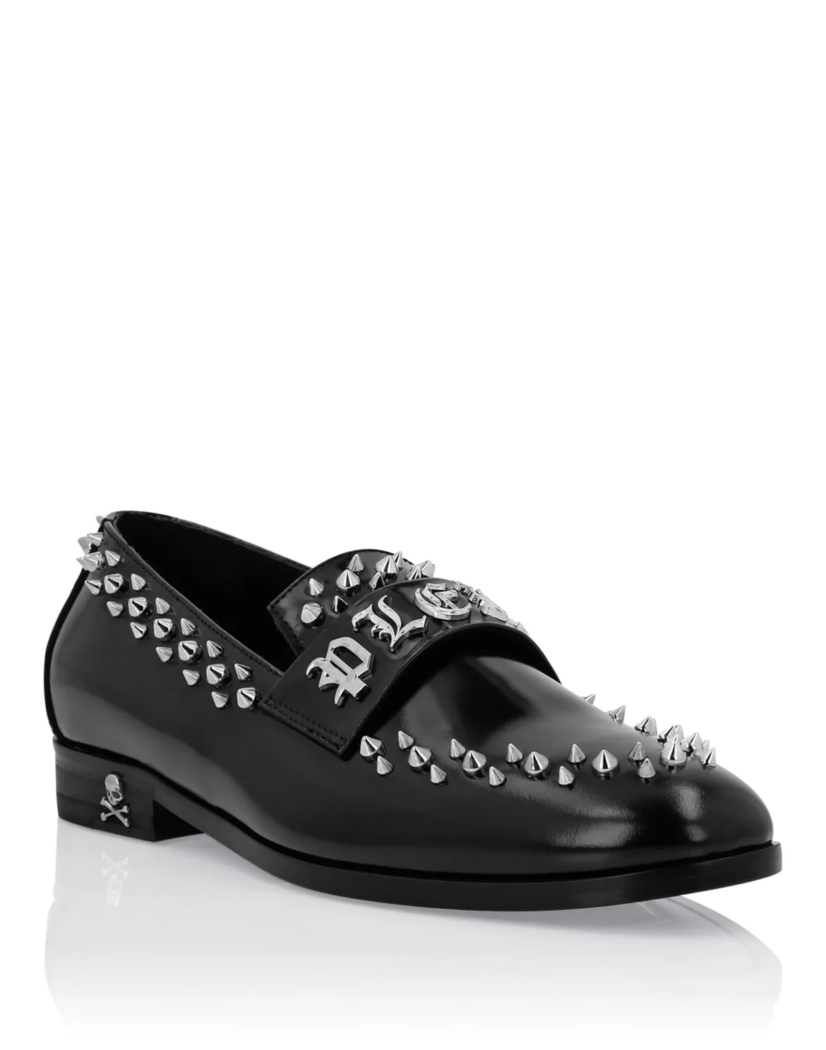 Calf Leather Moccasin Studs, цвет: Черный