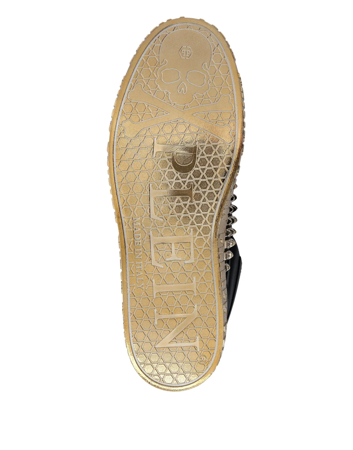Nappa Leather Mid-Top Sneakers Studs, цвет: Черный