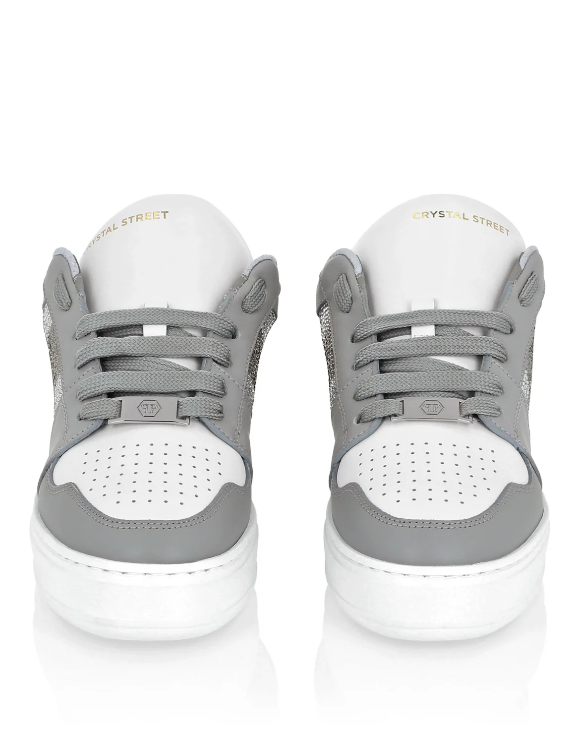 Lo-Top Crystal Leather Sneakers Skull&Bones, цвет: Белый