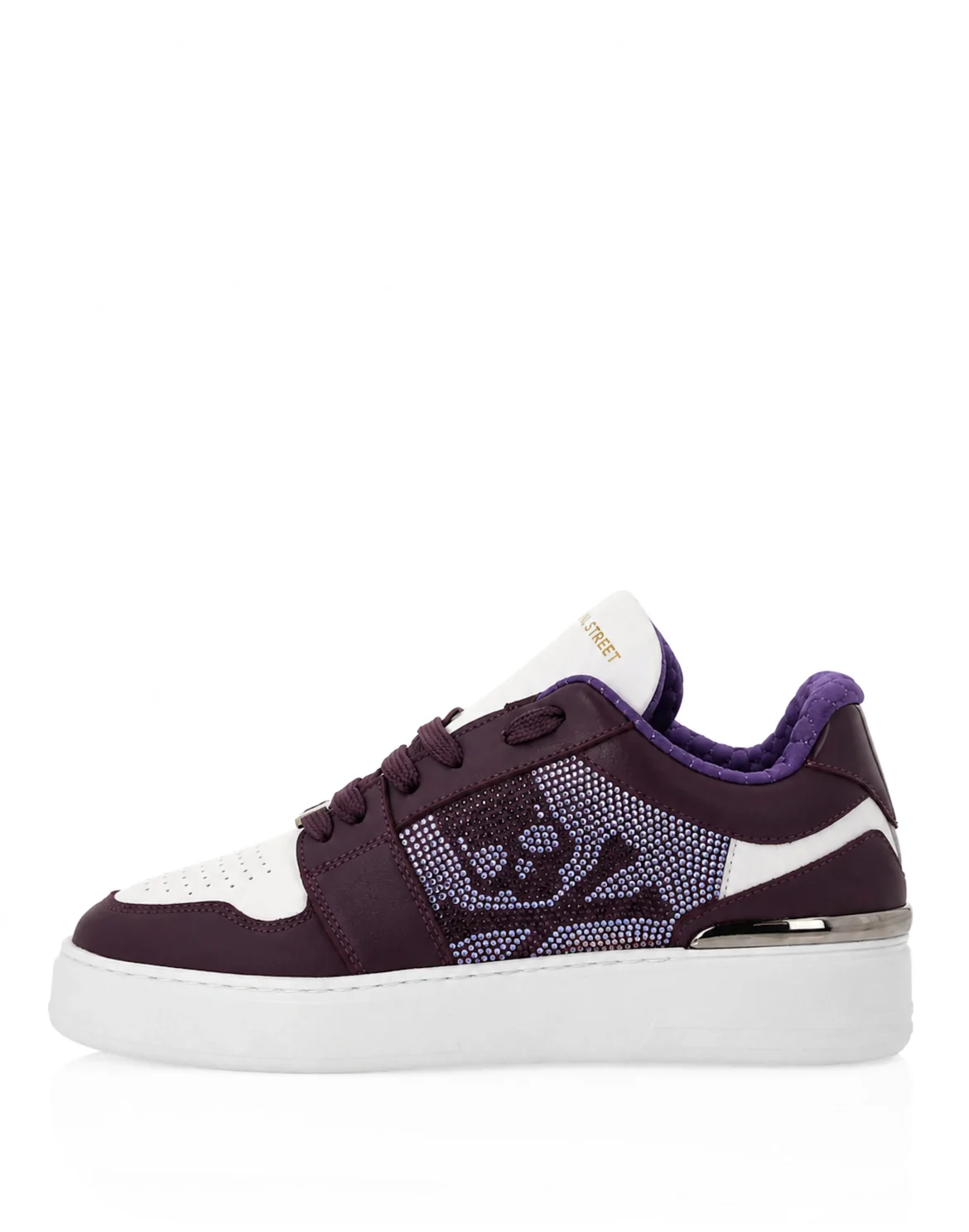 Lo-Top Crystal Leather Sneakers Skull&Bones, цвет: Белый