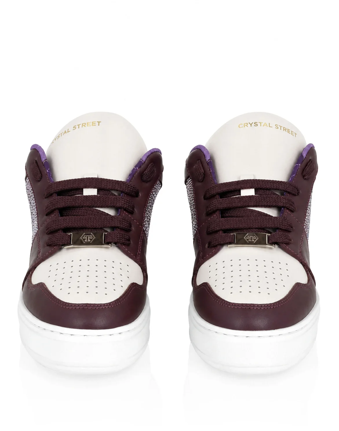 Lo-Top Crystal Leather Sneakers Skull&Bones, цвет: Белый