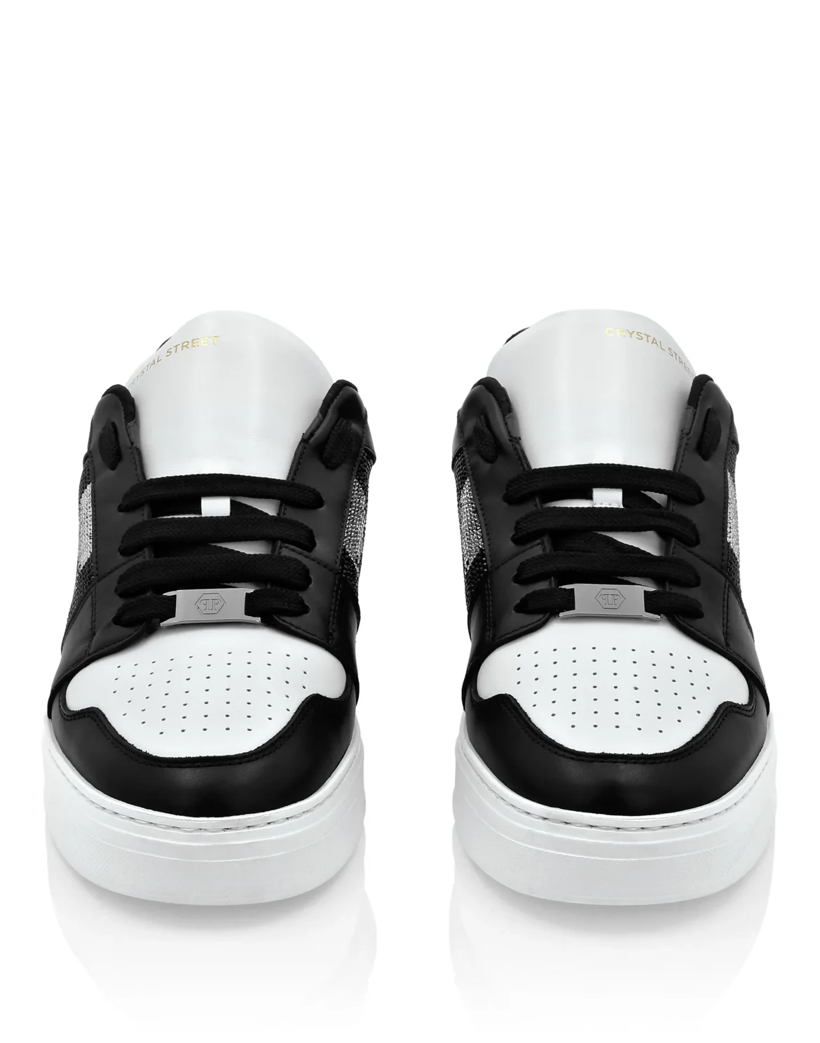 Lo-Top Crystal Leather Sneakers Skull&Bones, цвет: Черный