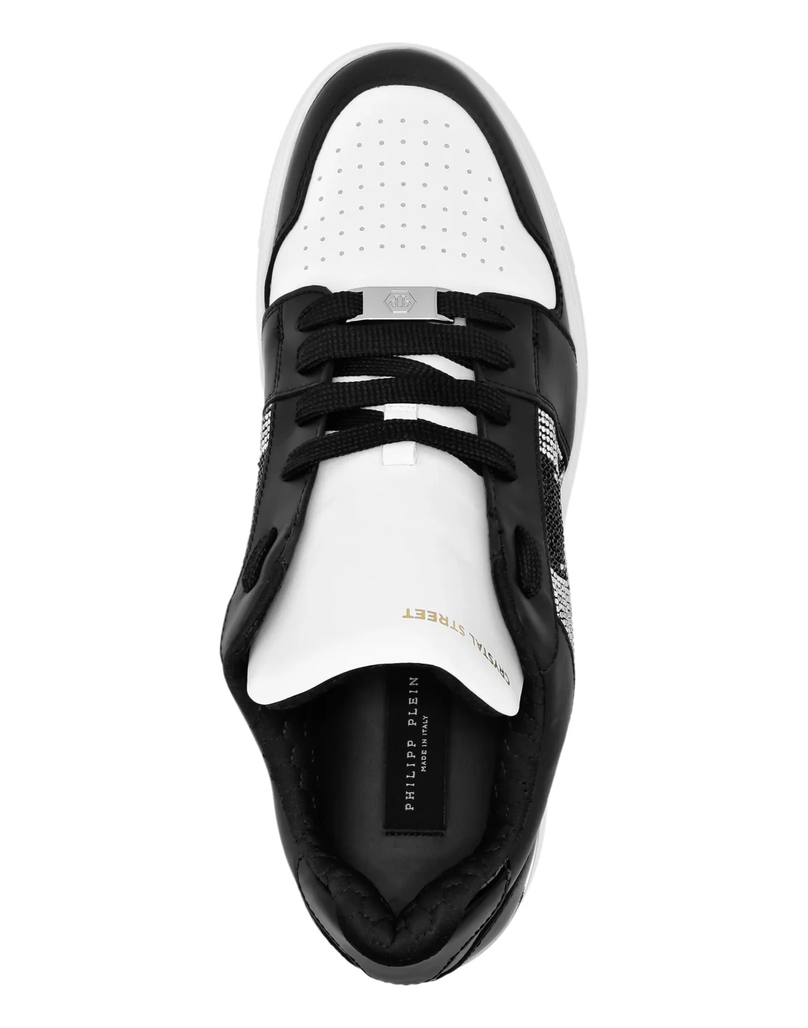 Lo-Top Crystal Leather Sneakers Skull&Bones, цвет: Черный