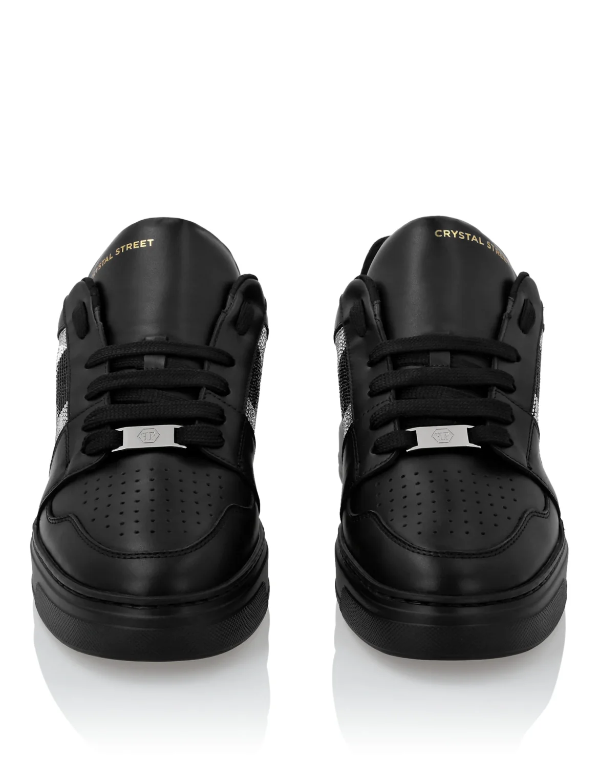 Lo-Top Crystal Leather Sneakers Skull&Bones, цвет: Черный