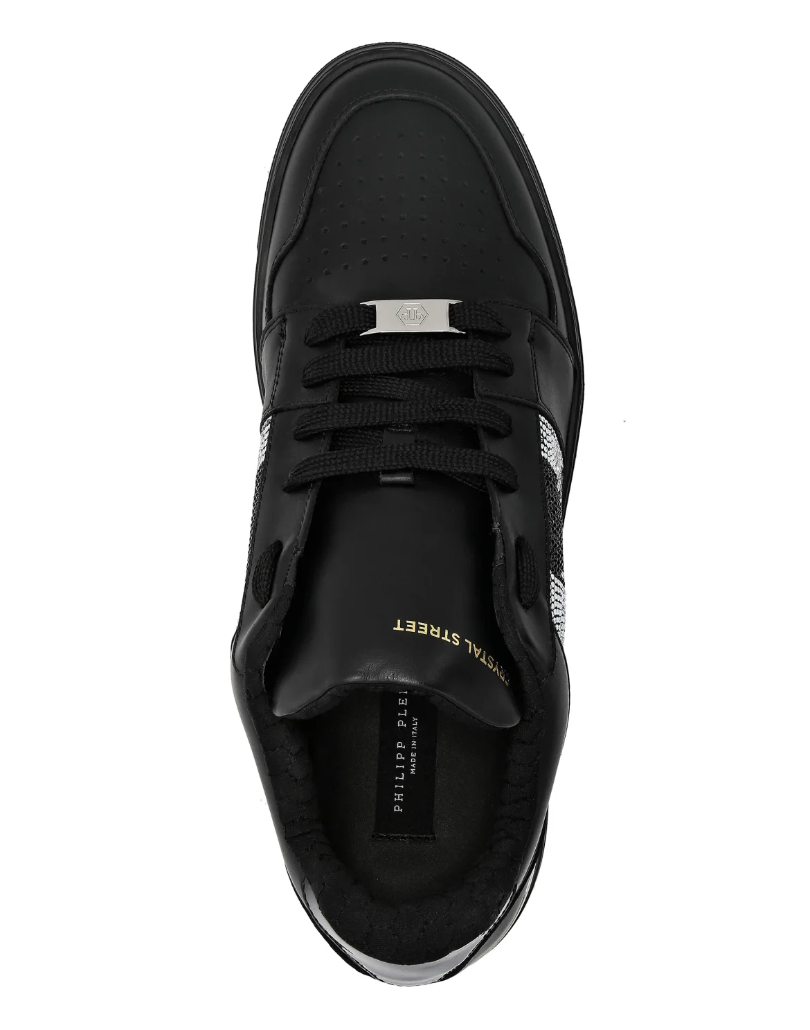 Lo-Top Crystal Leather Sneakers Skull&Bones, цвет: Черный