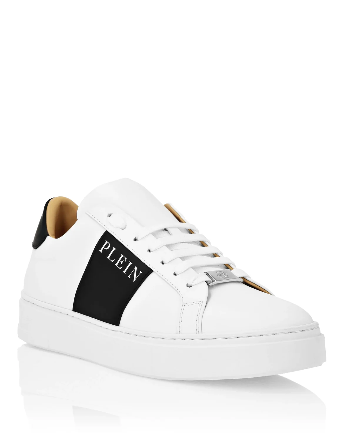 Nappa Leather Lo-Top Sneakers, цвет: Белый