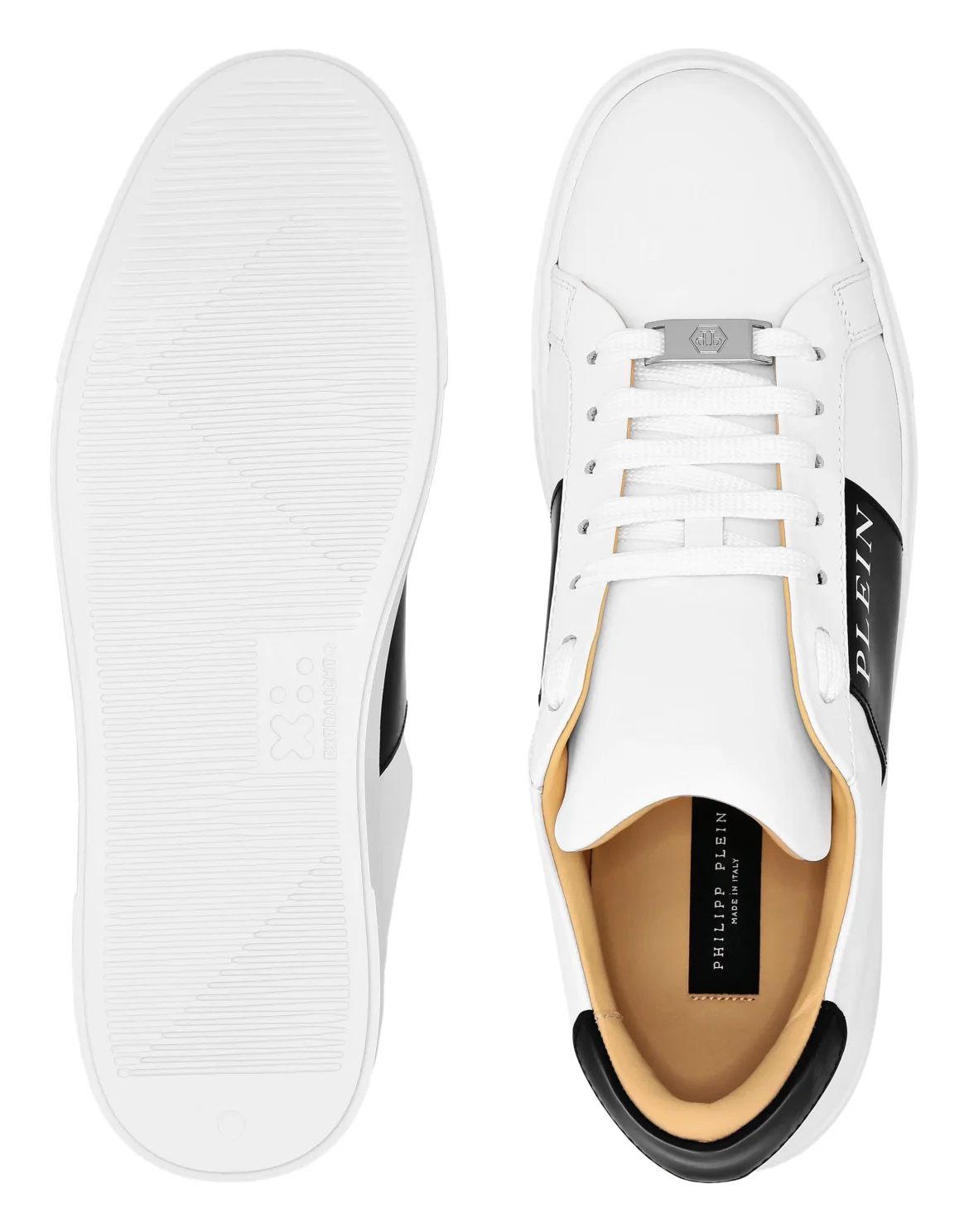 Nappa Leather Lo-Top Sneakers, цвет: Белый