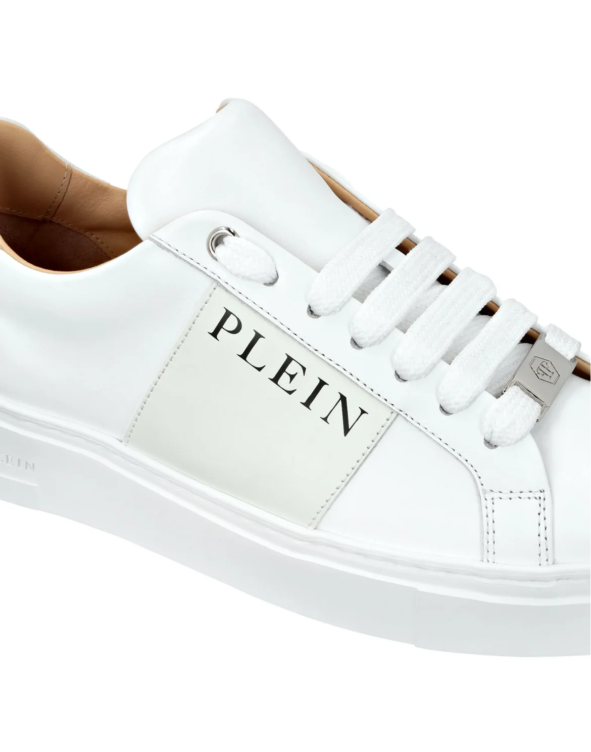 Nappa Leather Lo-Top Sneakers, цвет: Белый