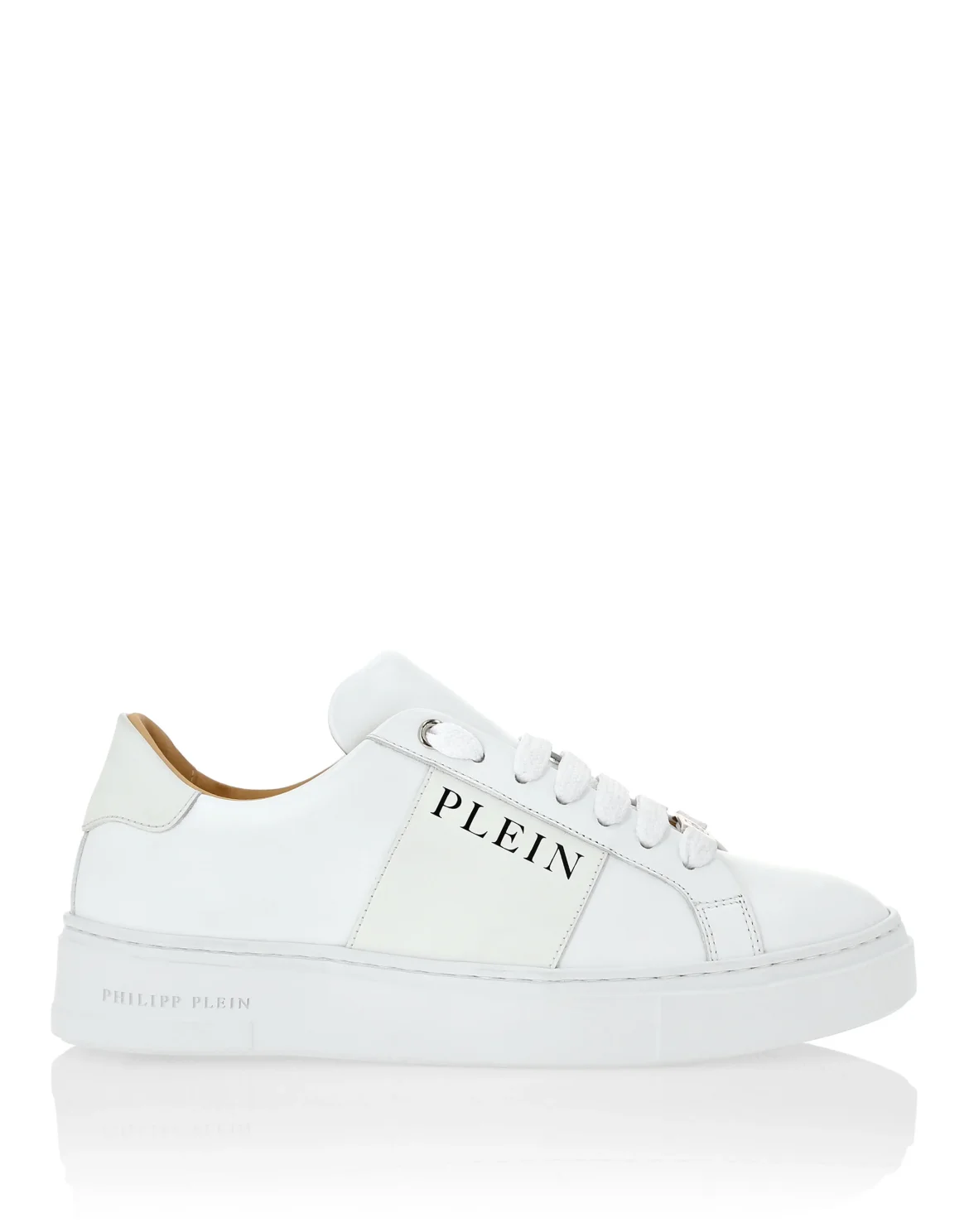 Nappa Leather Lo-Top Sneakers, цвет: Белый
