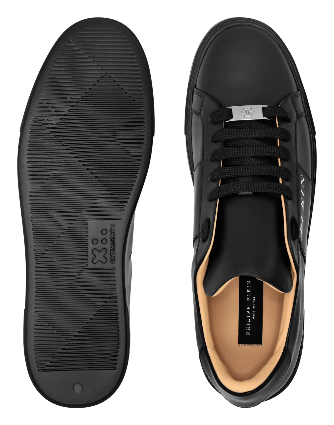 Nappa Leather Lo-Top Sneakers, цвет: Черный