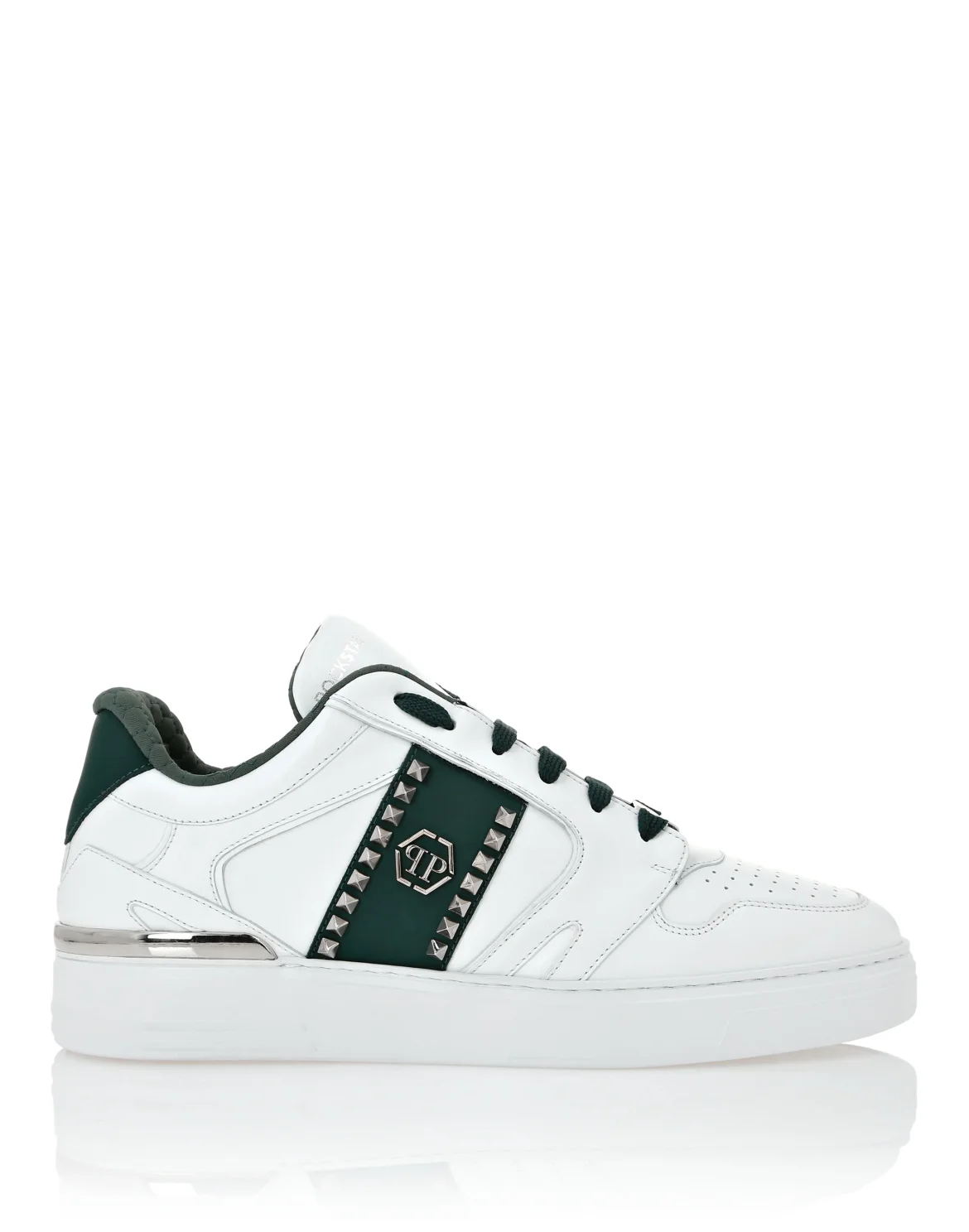 Nappa Leather Lo-Top Sneakers Studs, цвет: Белый