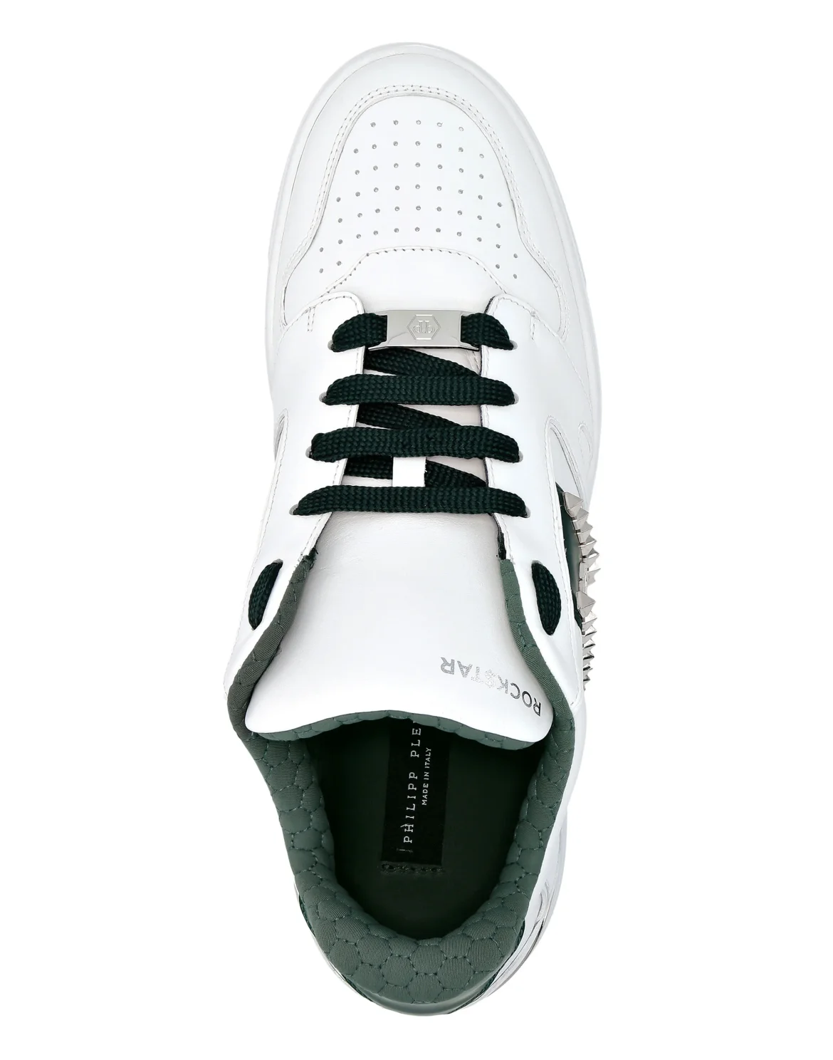 Nappa Leather Lo-Top Sneakers Studs, цвет: Белый