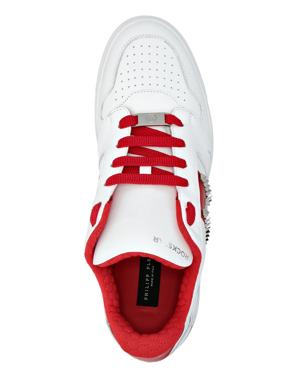 Nappa Leather Lo-Top Sneakers Studs, цвет: Белый