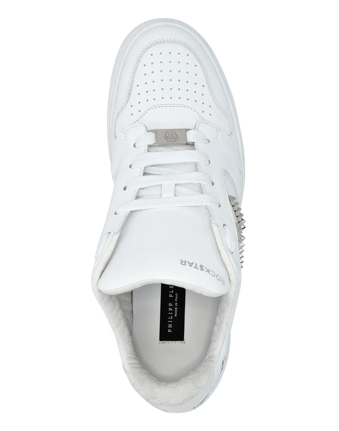Nappa Leather Lo-Top Sneakers Studs, цвет: Белый