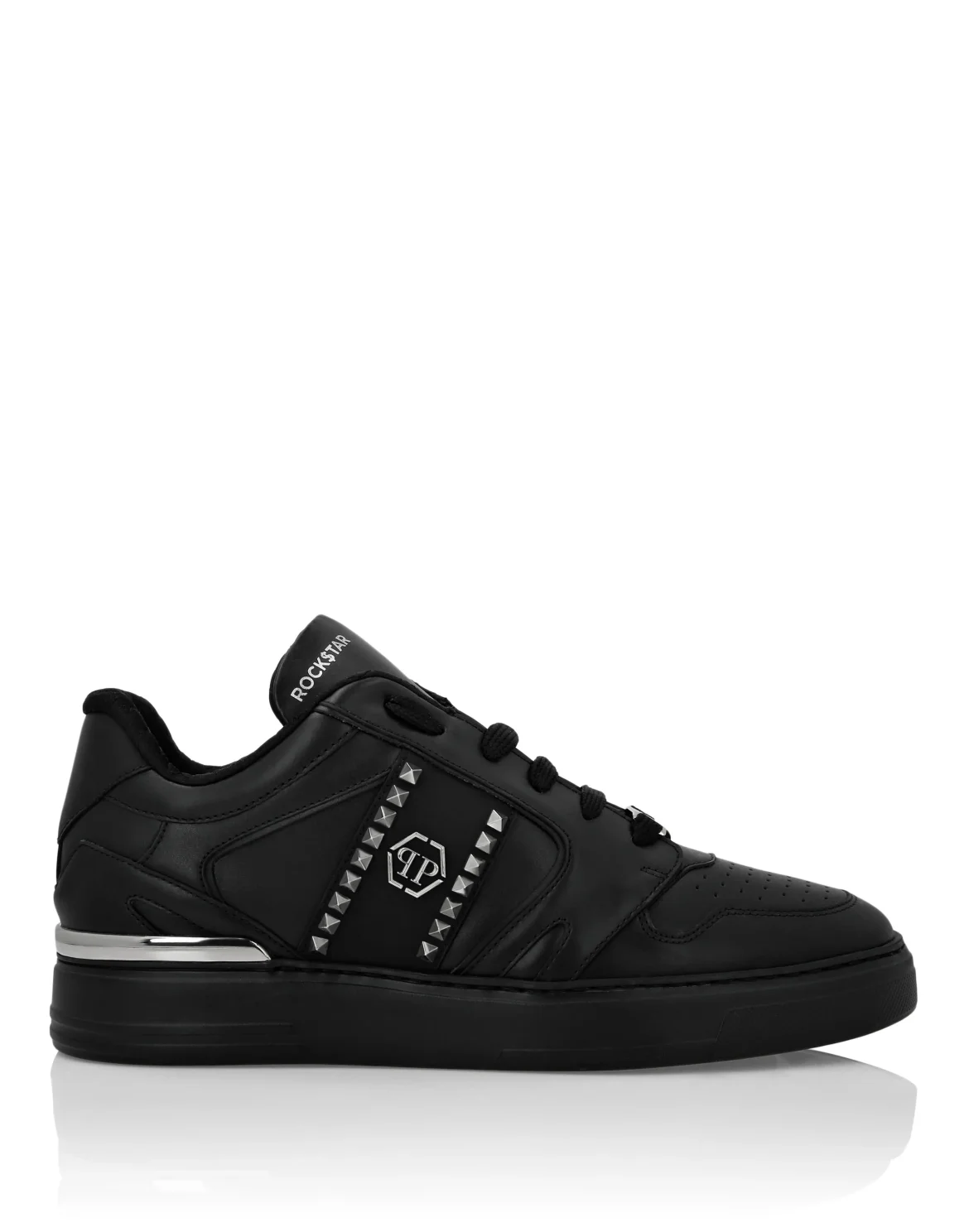 Nappa Leather Lo-Top Sneakers Studs, цвет: Черный