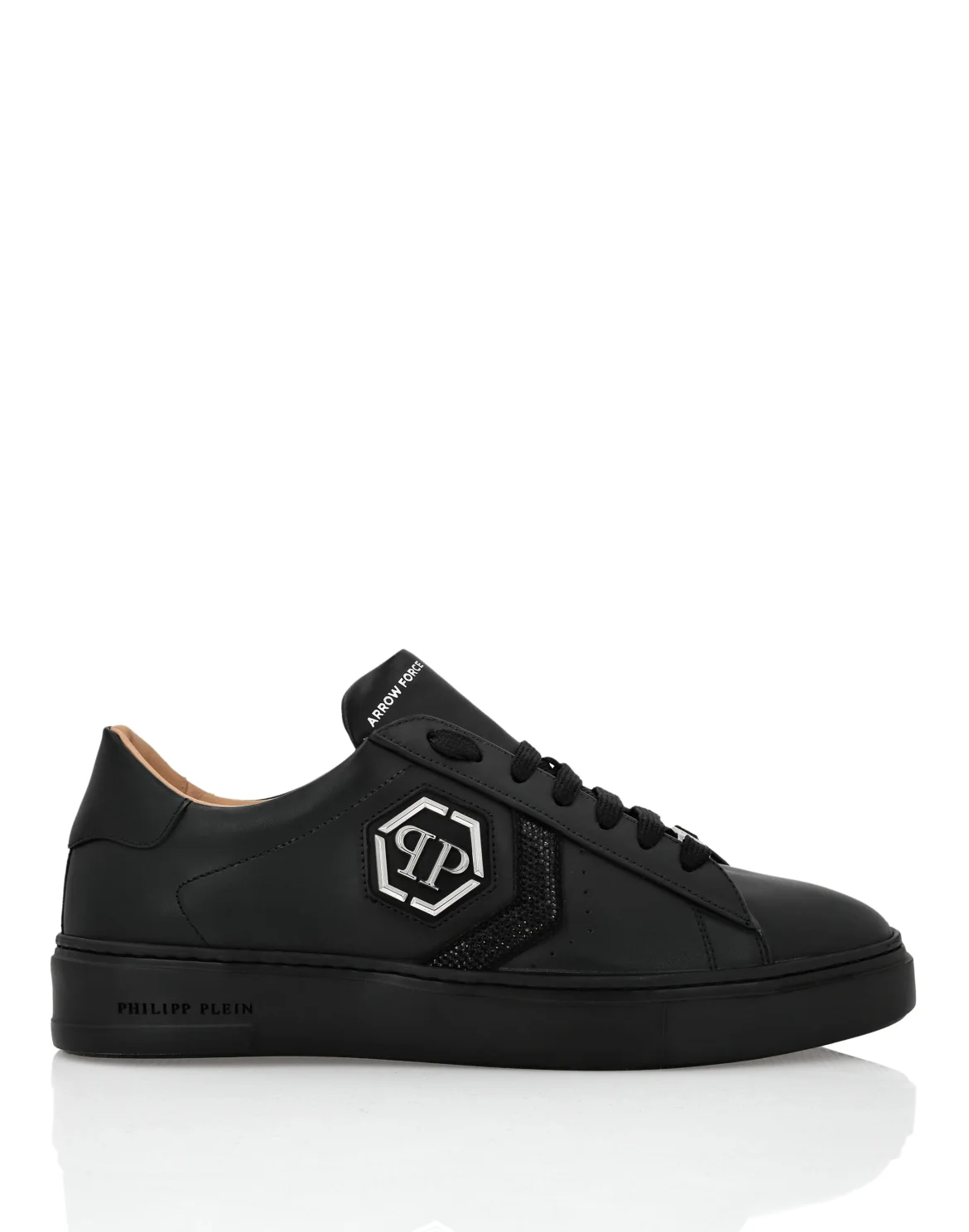 Lo-Top Leather Arrow Force Strass Sneakers, цвет: Черный