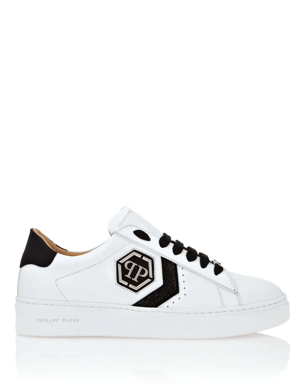 Lo-Top Leather Arrow Force Strass Sneakers, цвет: Черный