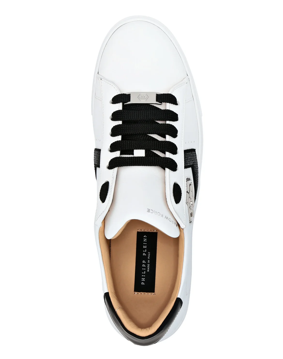 Lo-Top Leather Arrow Force Strass Sneakers, цвет: Черный